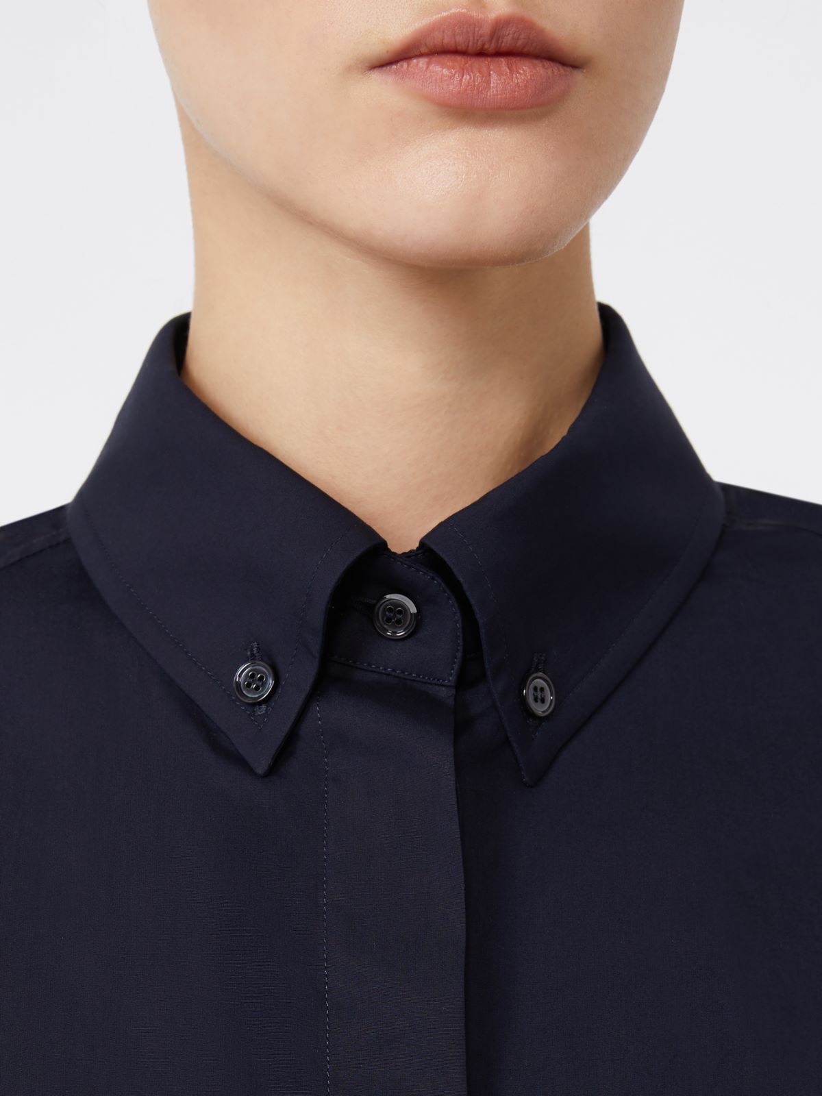 Asymmetrical cotton cloth shirt - ULTRAMARINE - Max Mara - 4