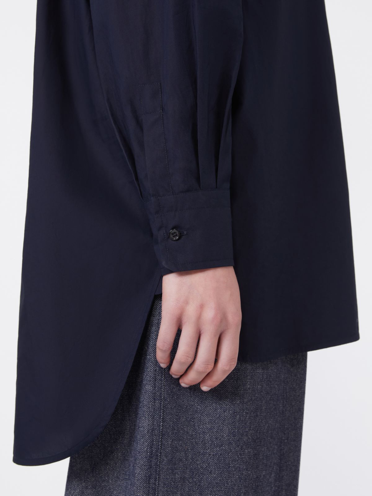 Asymmetrical cotton cloth shirt - ULTRAMARINE - Max Mara - 5