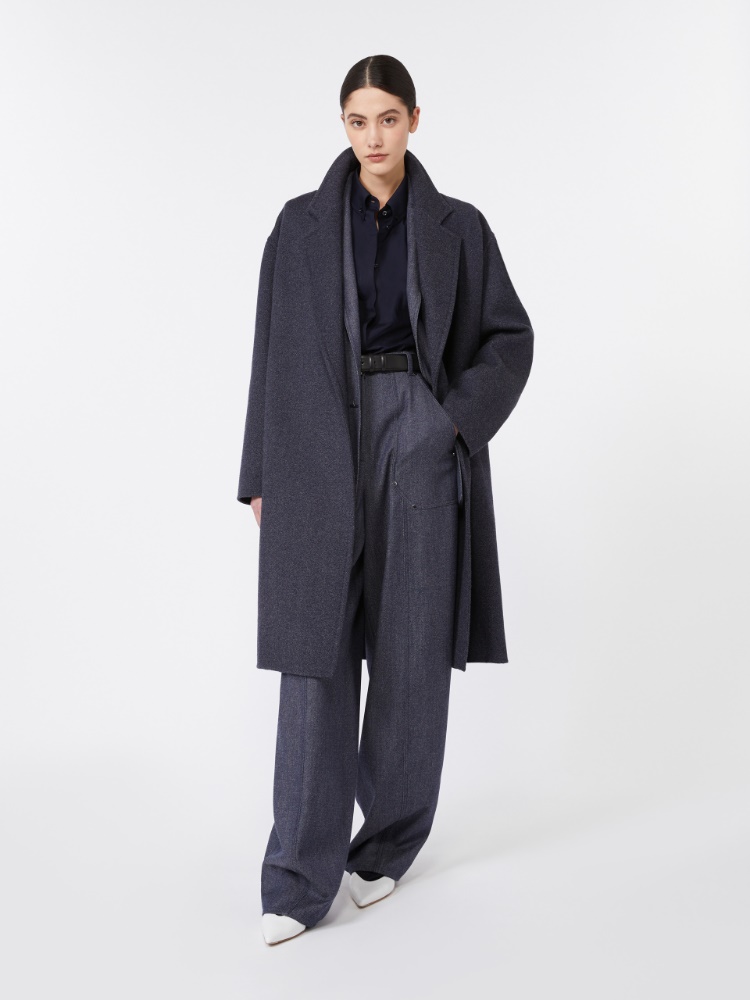 Asymmetrical cotton cloth shirt - ULTRAMARINE - Max Mara