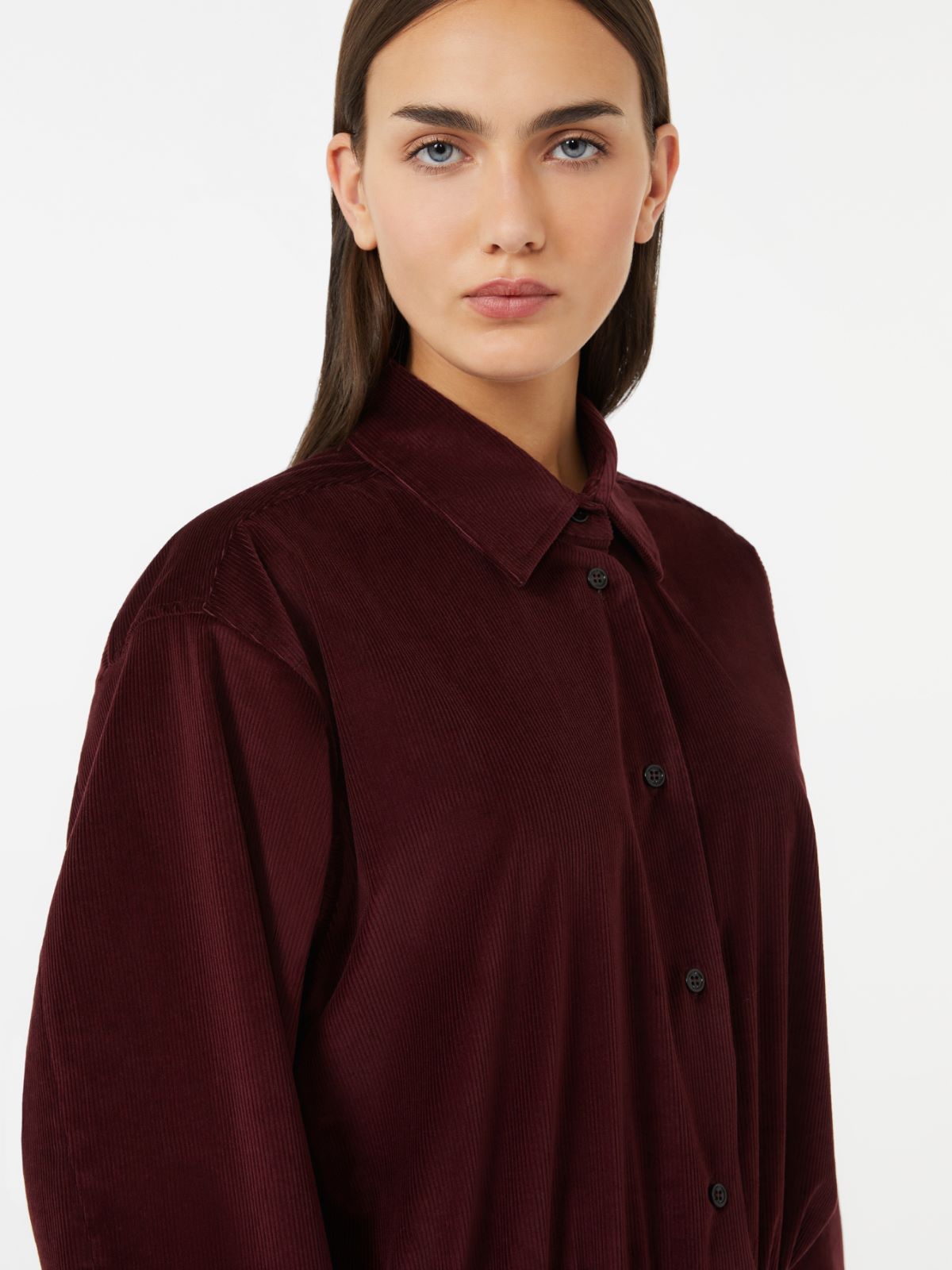 Velvet bodysuit shirt - CHERRY - Max Mara - 4