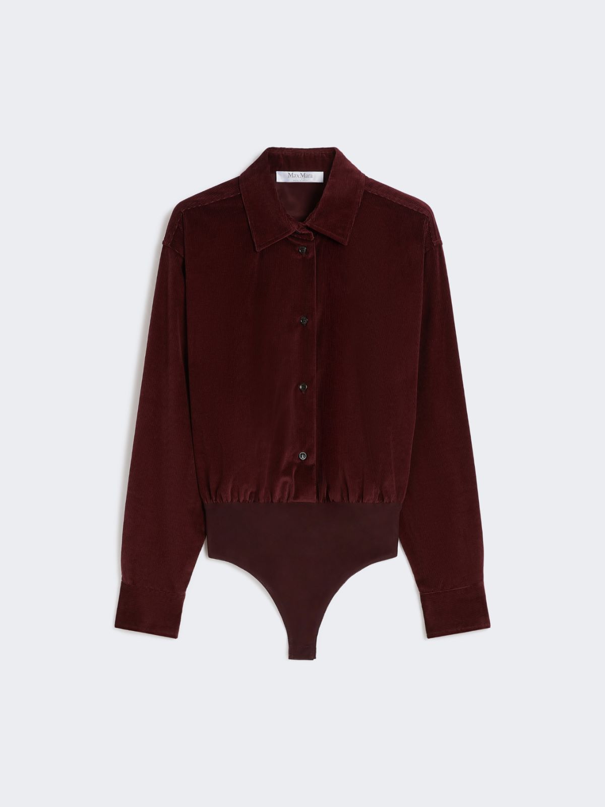 Velvet bodysuit shirt - CHERRY - Max Mara - 9