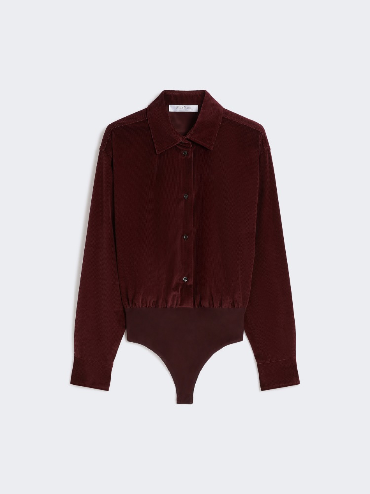 Body koszulowe z aksamitu - WIŚNIOWY - Max Mara