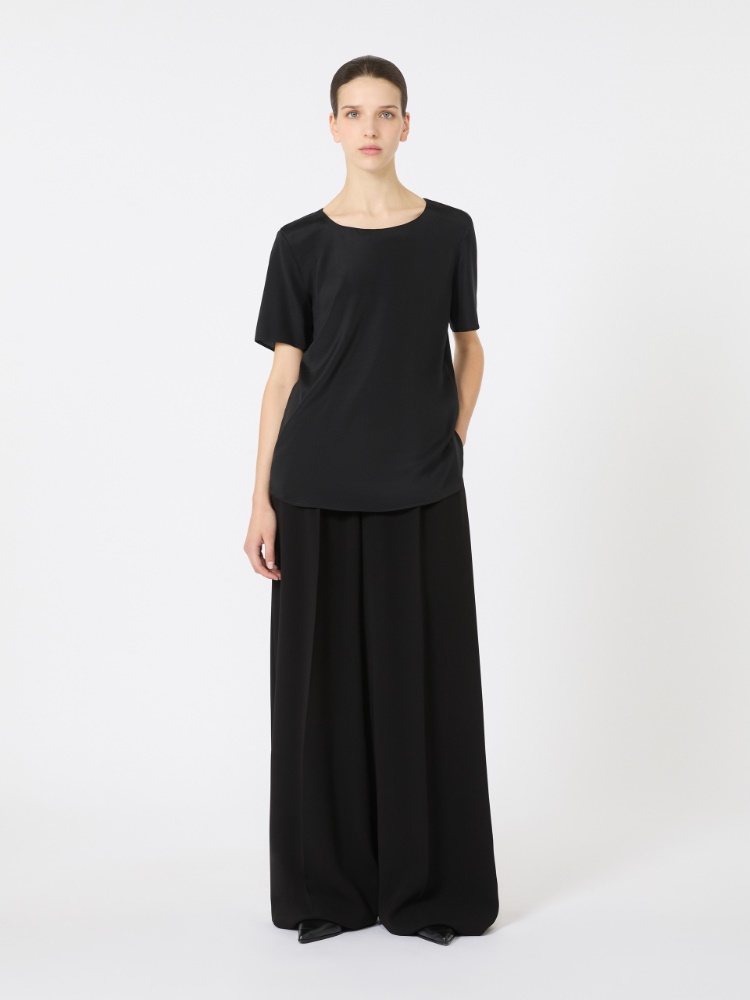 Silk cady T-shirt - BLACK - Max Mara