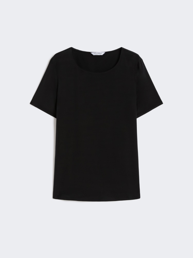 Silk cady T-shirt - BLACK - Max Mara