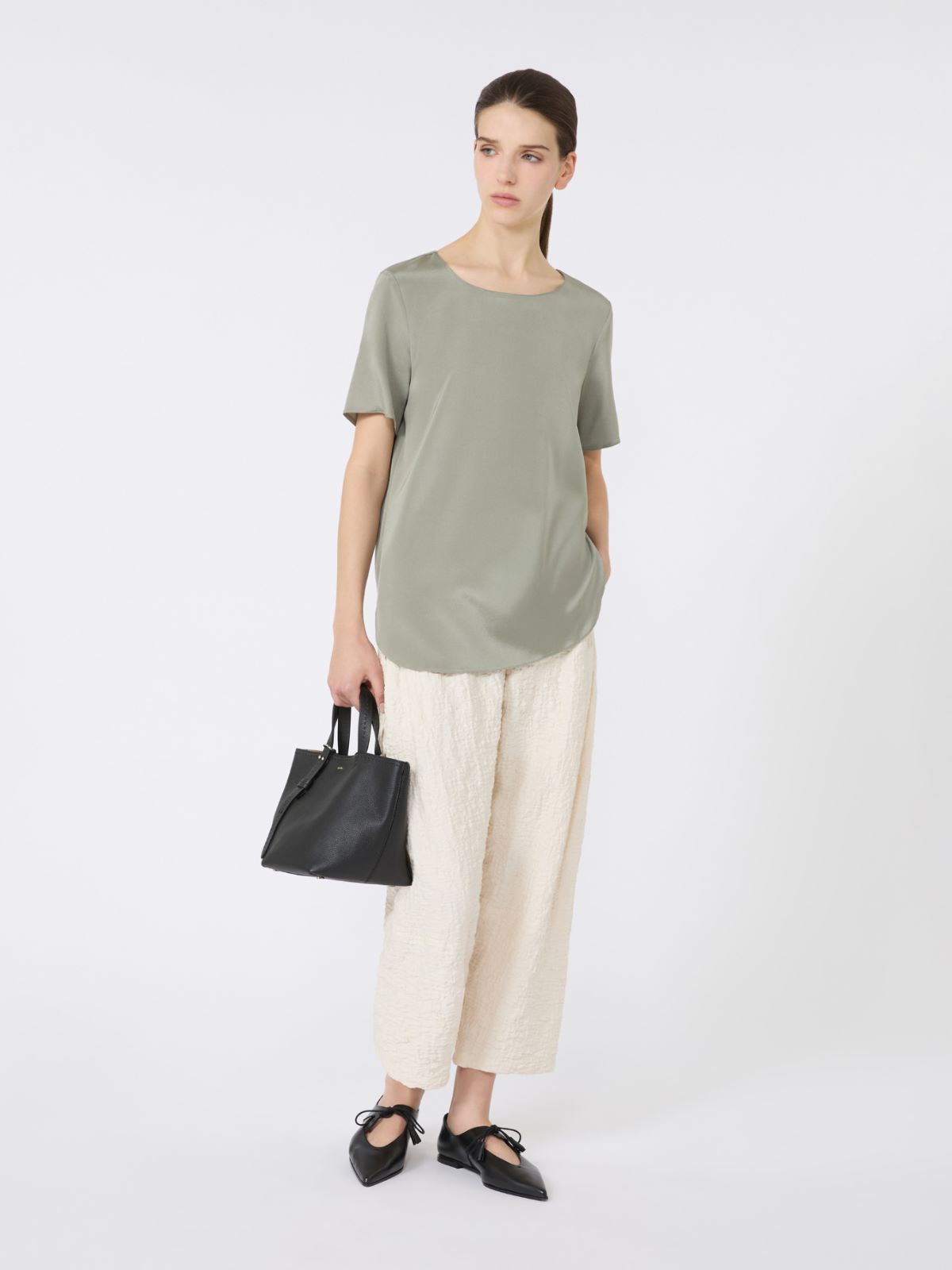 아리스 실크 탑 - SAGE GREEN - Max Mara