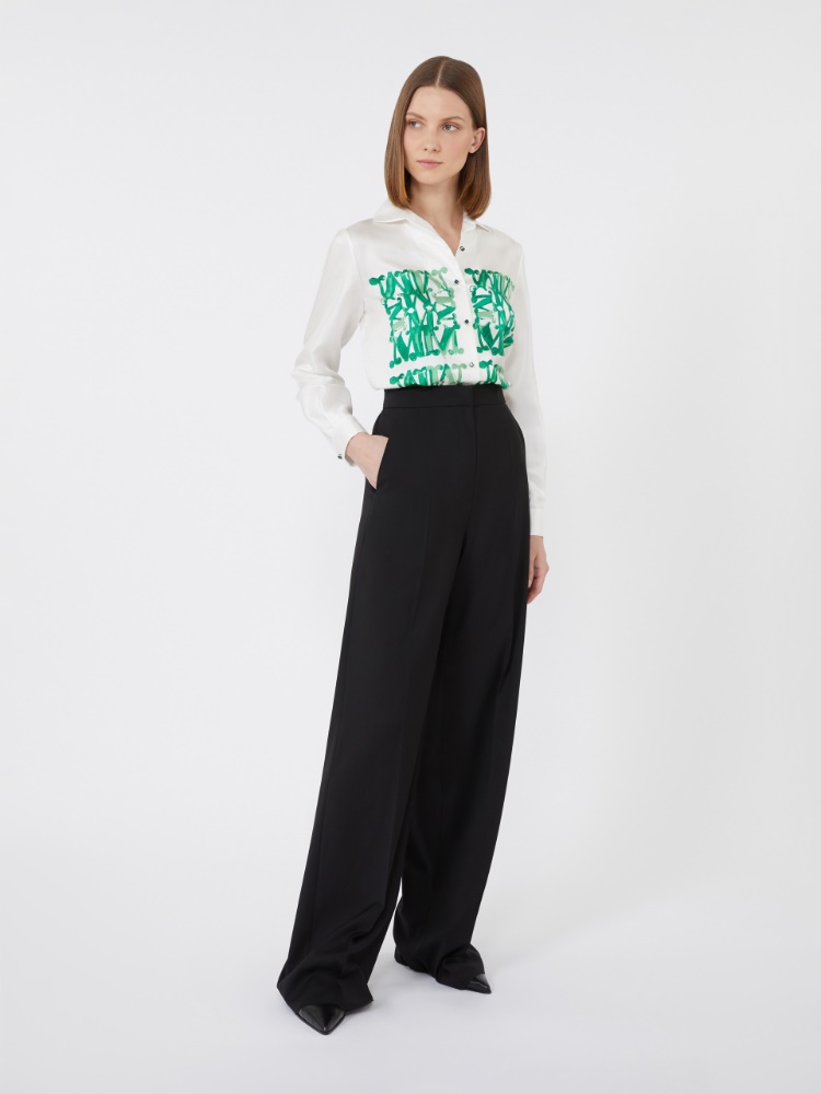 Silk print shirt + EMERALD - Max Mara