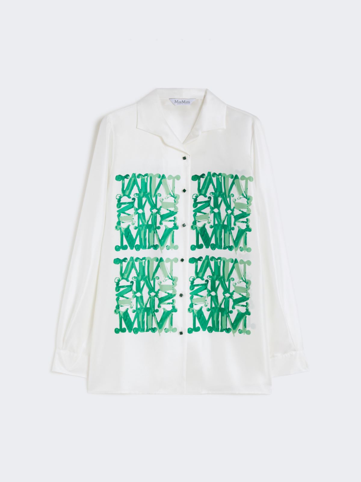 Silk print shirt - EMERALD - Max Mara - 8