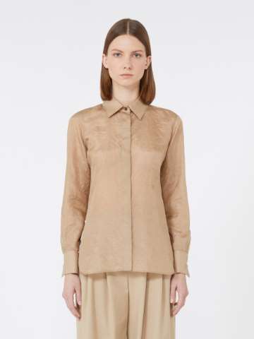 MAX MARA Davina silk shirt マックスマーラ ダビナ シルク プリントシルク＆ジャージーTシャツ 159410852