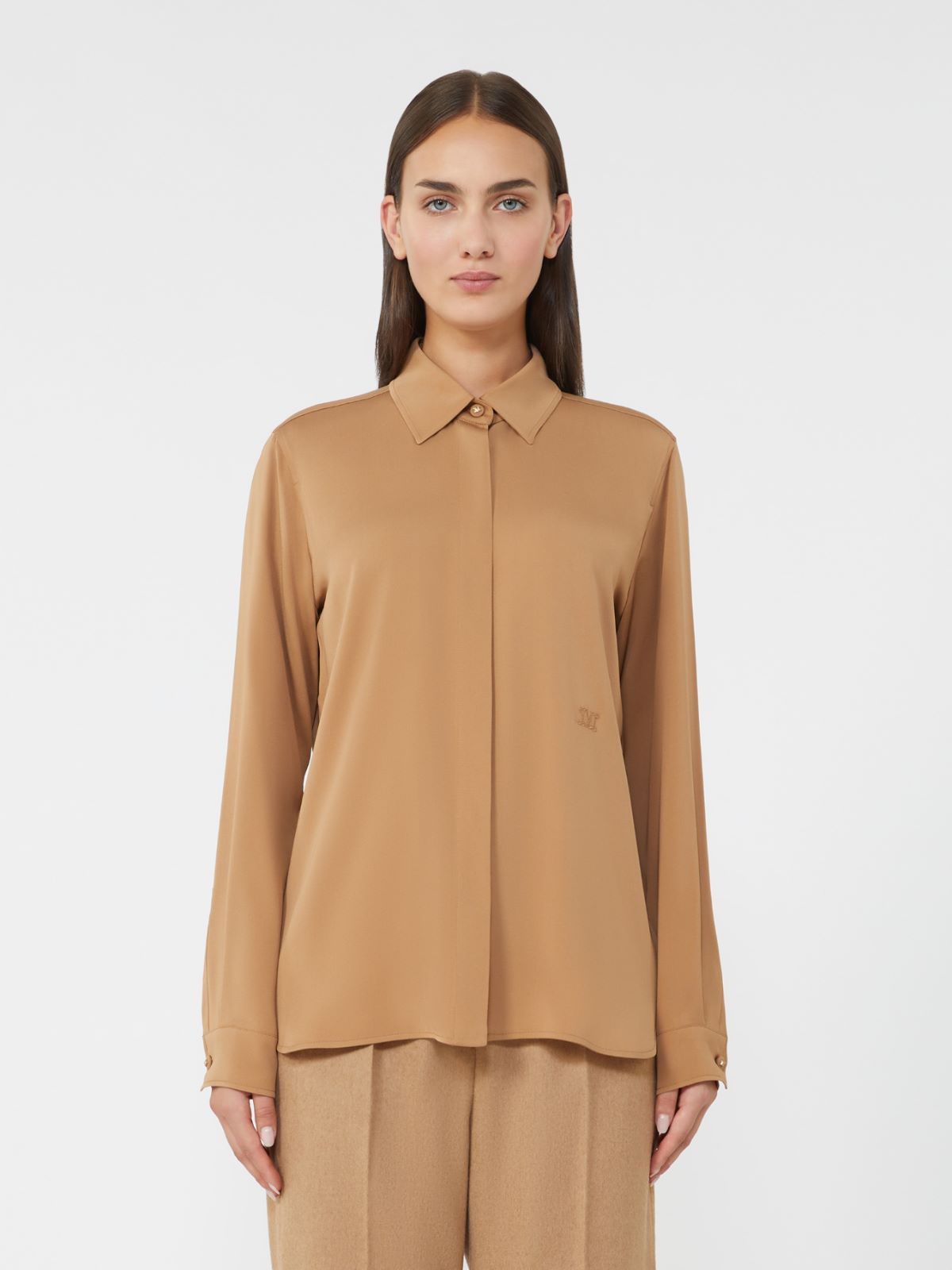 Heavy silk shirt - CAMEL - Max Mara - 2