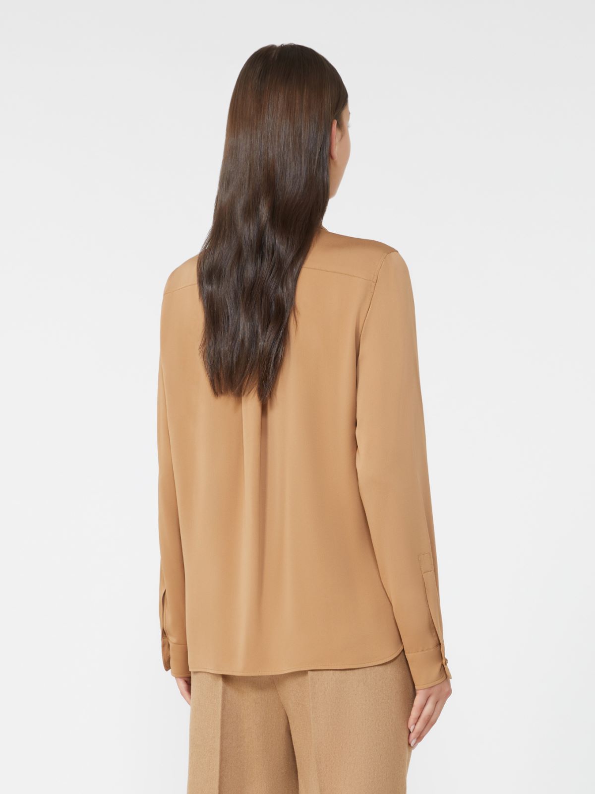 Heavy silk shirt - CAMEL - Max Mara - 3
