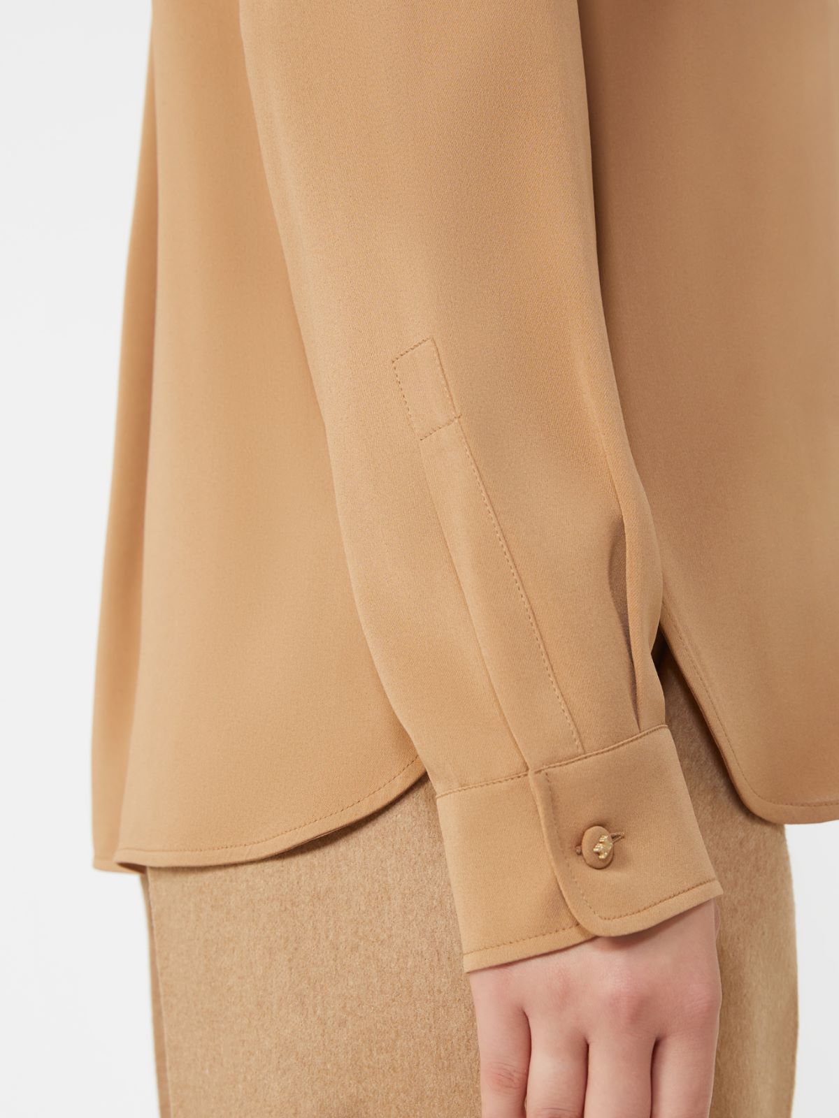 Heavy silk shirt - CAMEL - Max Mara - 4