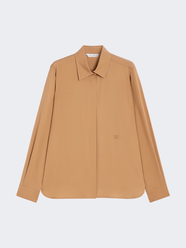 Heavy silk shirt - CAMEL - Max Mara