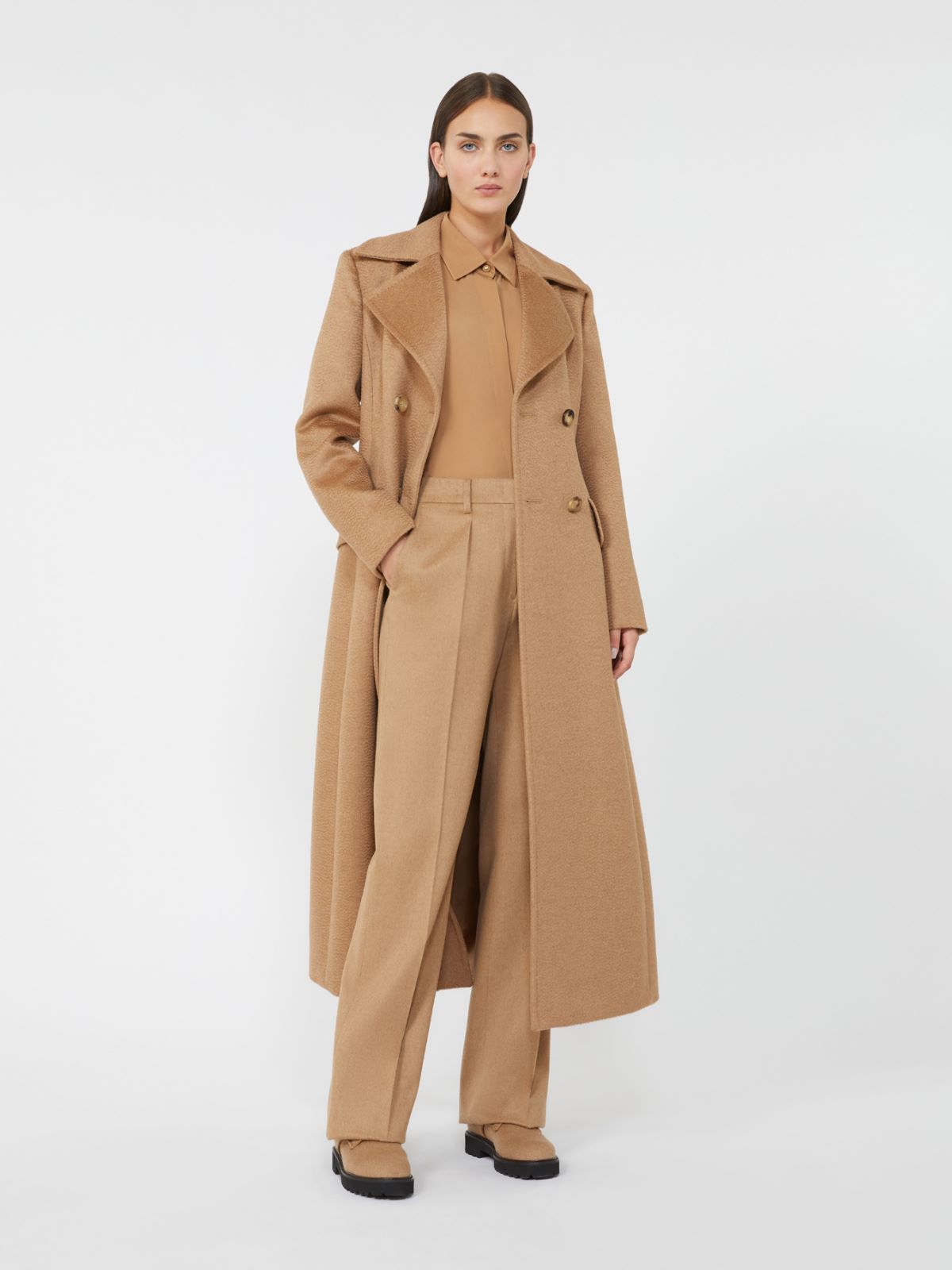 Heavy silk shirt - CAMEL - Max Mara