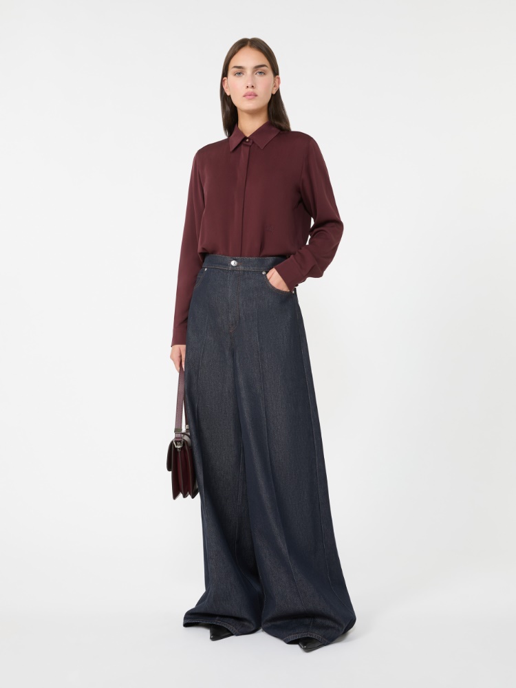 Heavy silk shirt - CHERRY - Max Mara
