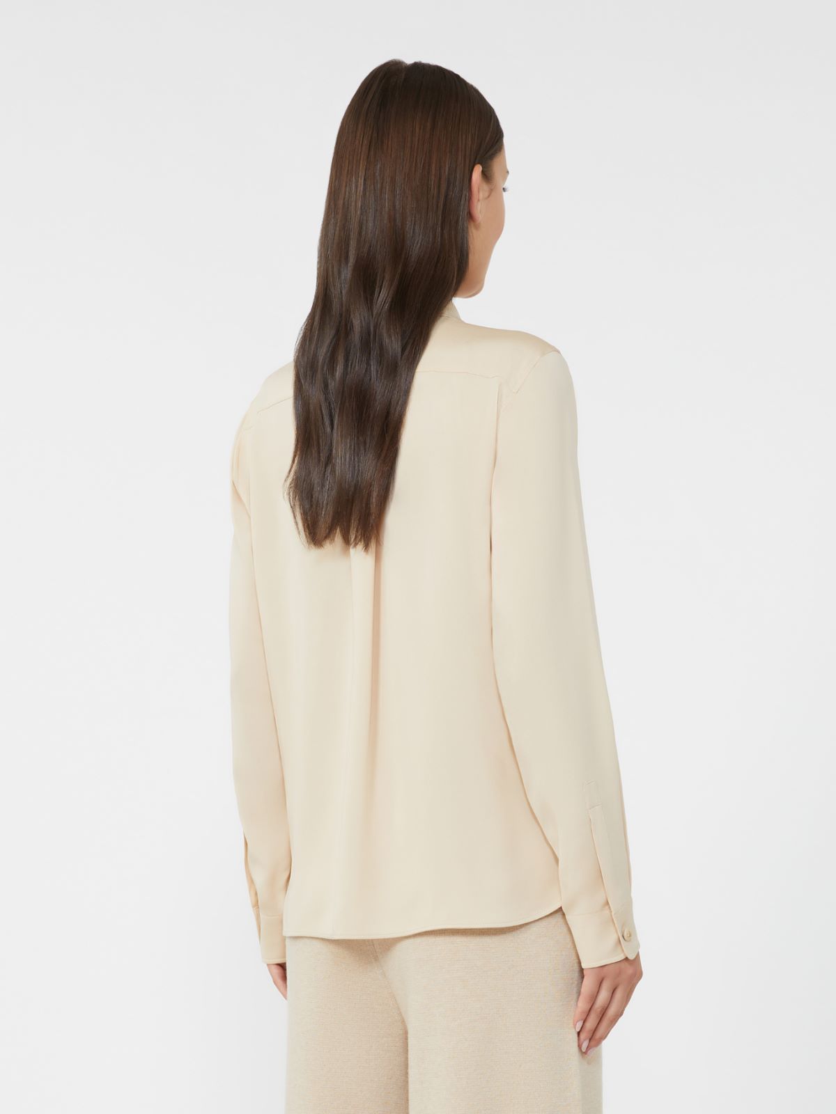 Heavy silk shirt - BEIGE - Max Mara - 3