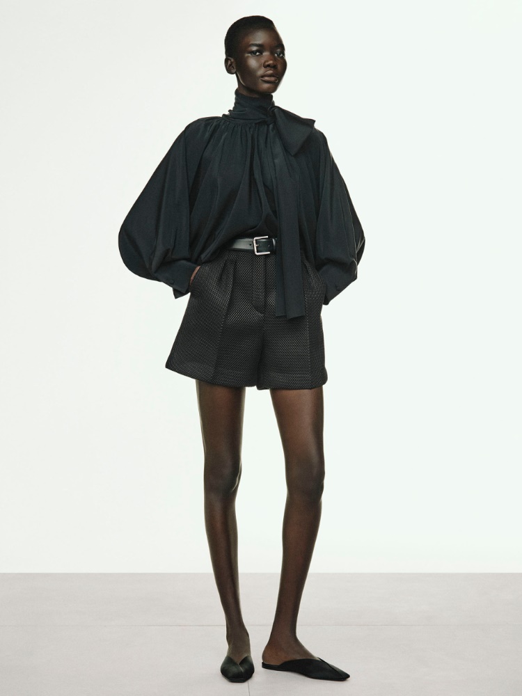 [レオニダ] ピュア シルク ブラウス + BLACK - Max Mara