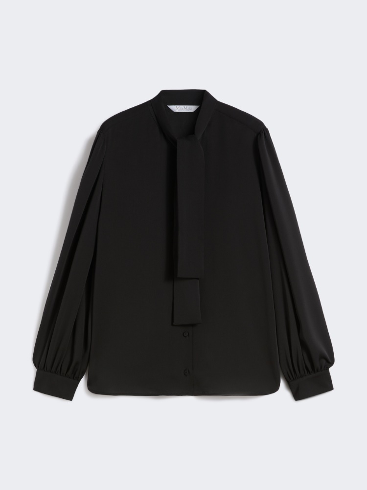 Silk charmeuse shirt - BLACK - Max Mara