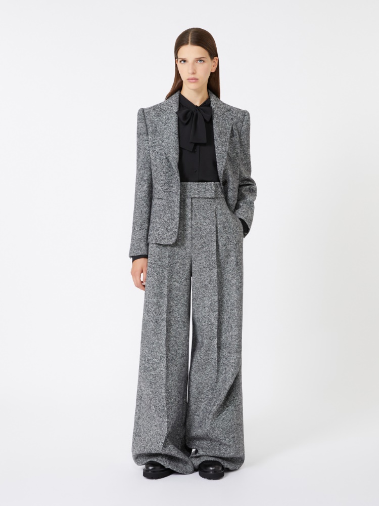 Silk charmeuse shirt - BLACK - Max Mara