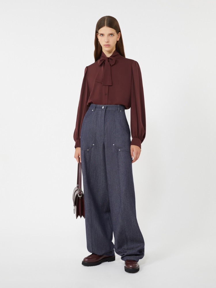 Silk charmeuse shirt + CHERRY - Max Mara