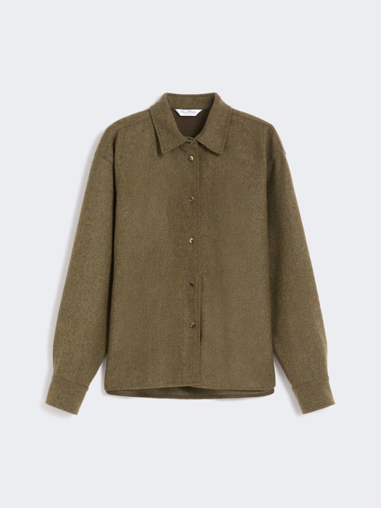 Wool felt shirt - MOSS GREEN - Max Mara