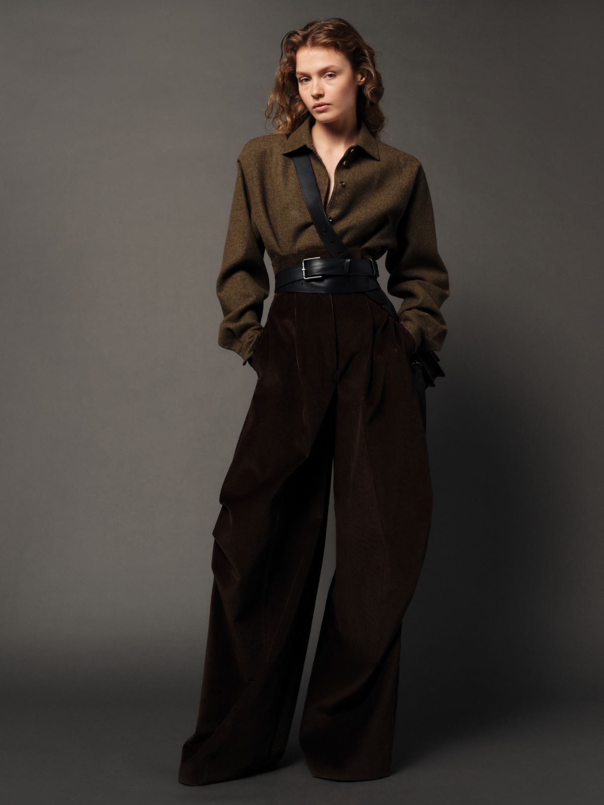 Wool felt shirt - MOSS GREEN - Max Mara