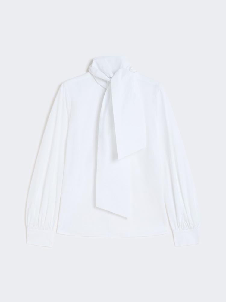 Blusa de algodón elástico - BLANCO OPTICO - Max Mara