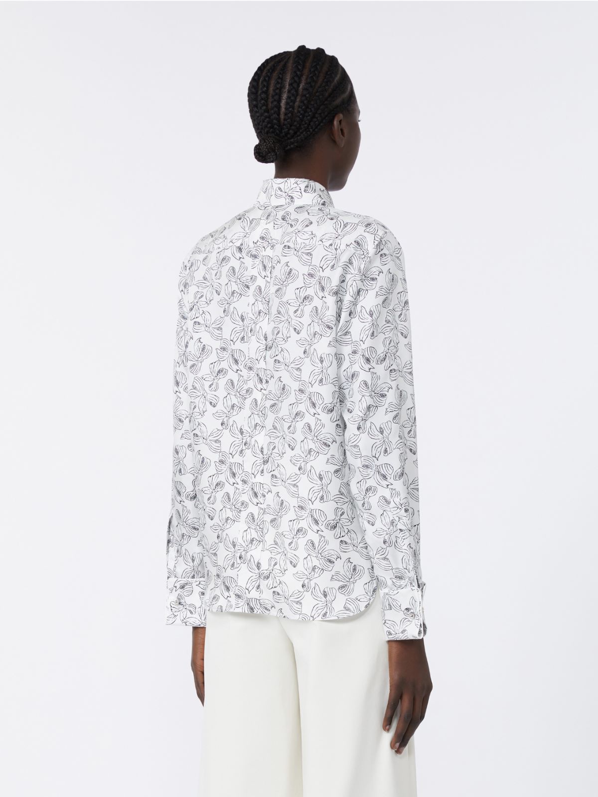 로데시아 실크 셔츠 - WHITE BLACK - Max Mara - 3