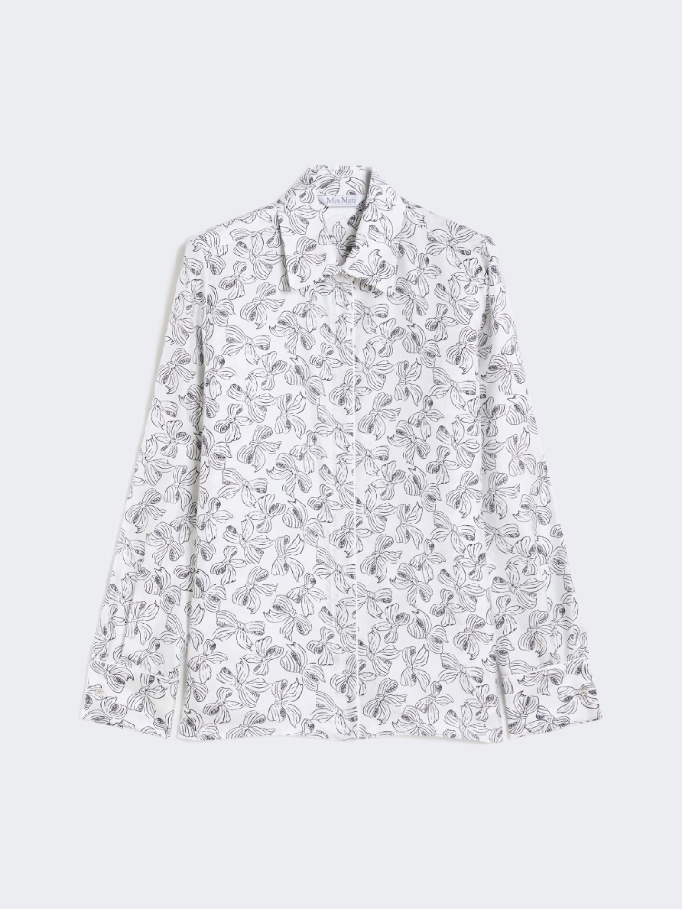 로데시아 실크 셔츠 - WHITE BLACK - Max Mara