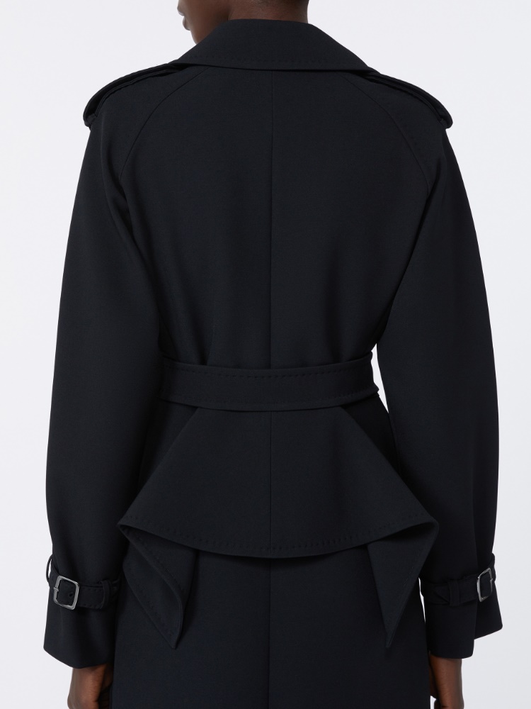 MAXMARA ロング トレンチ コート FLAVIO フラヴィオ] ロング トレンチ コート, black | 