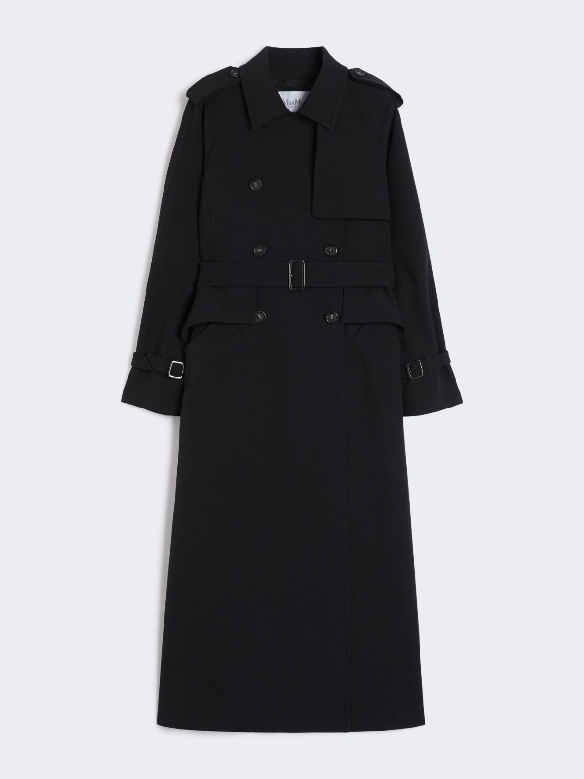 Long sable trench coat - BLACK - Max Mara - 10