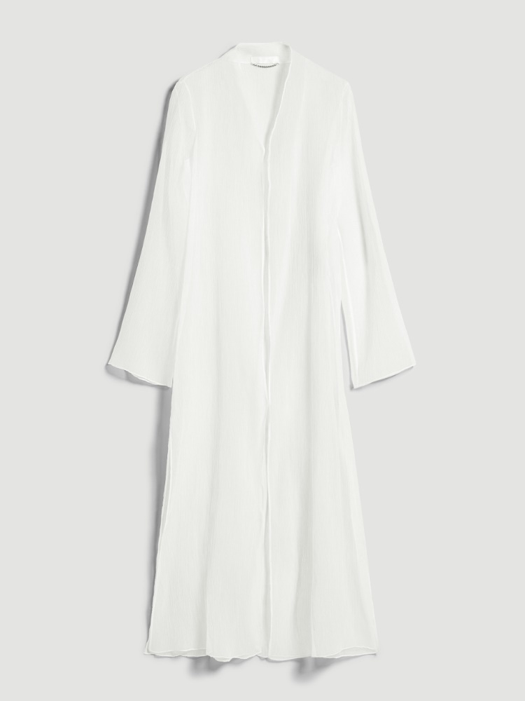 Leichter Mantel aus Seidenkrepp - WEISS - Max Mara