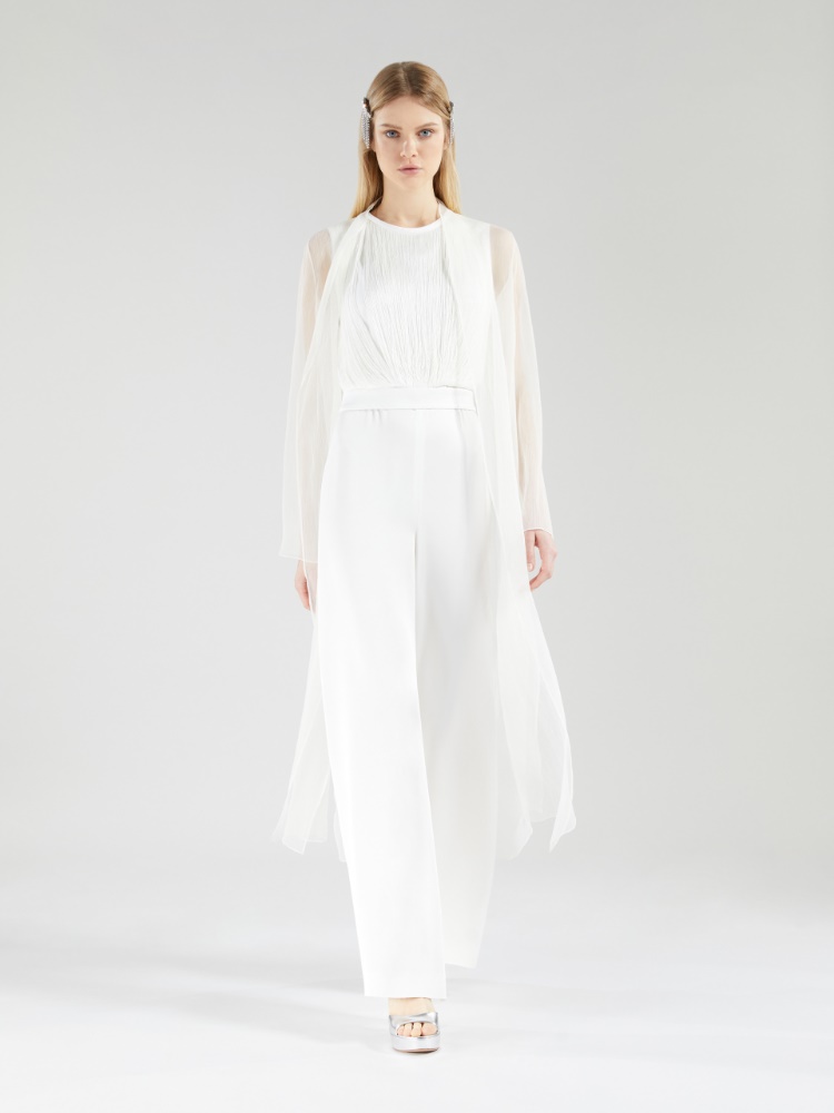 Leichter Mantel aus Seidenkrepp - WEISS - Max Mara