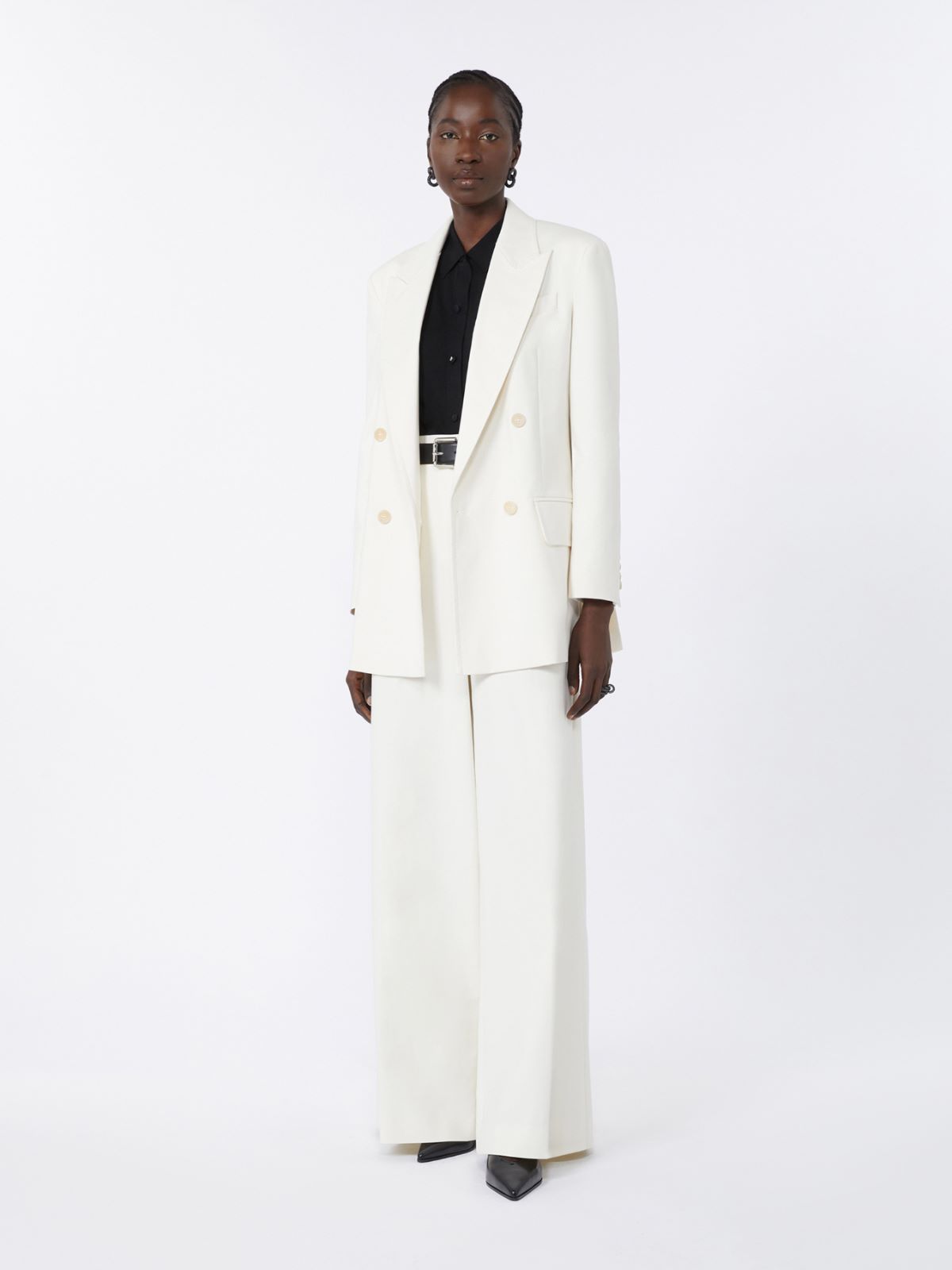 Wide-fit cotton trousers - WHITE - Max Mara - 8
