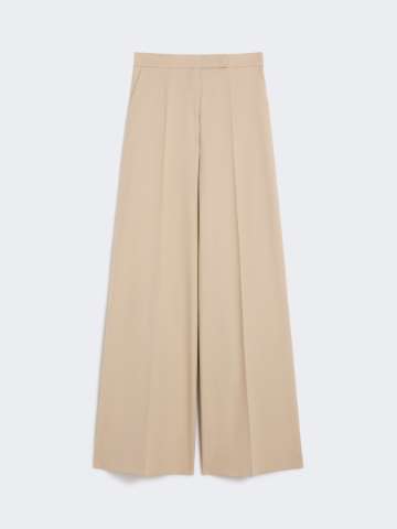 【関税&送料込み】Max Mara Ivory Wide Leg Pants In Knit Ivory pants | Max Mara
