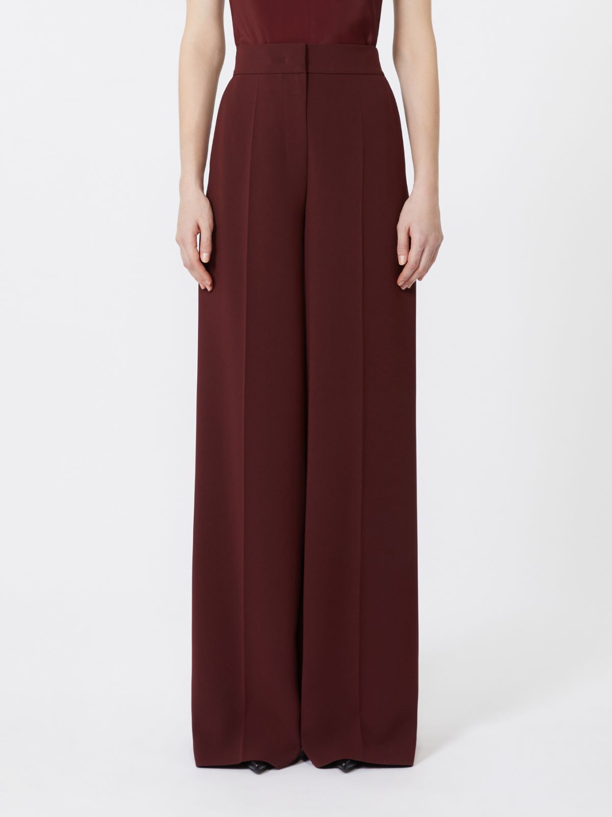 Tuxedo-style cady trousers - CHERRY - Max Mara - 2