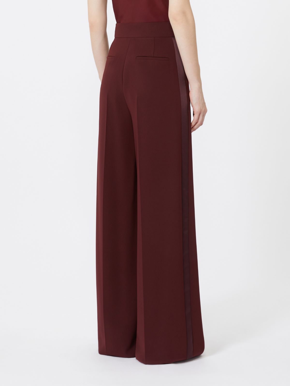 Tuxedo-style cady trousers - CHERRY - Max Mara - 3