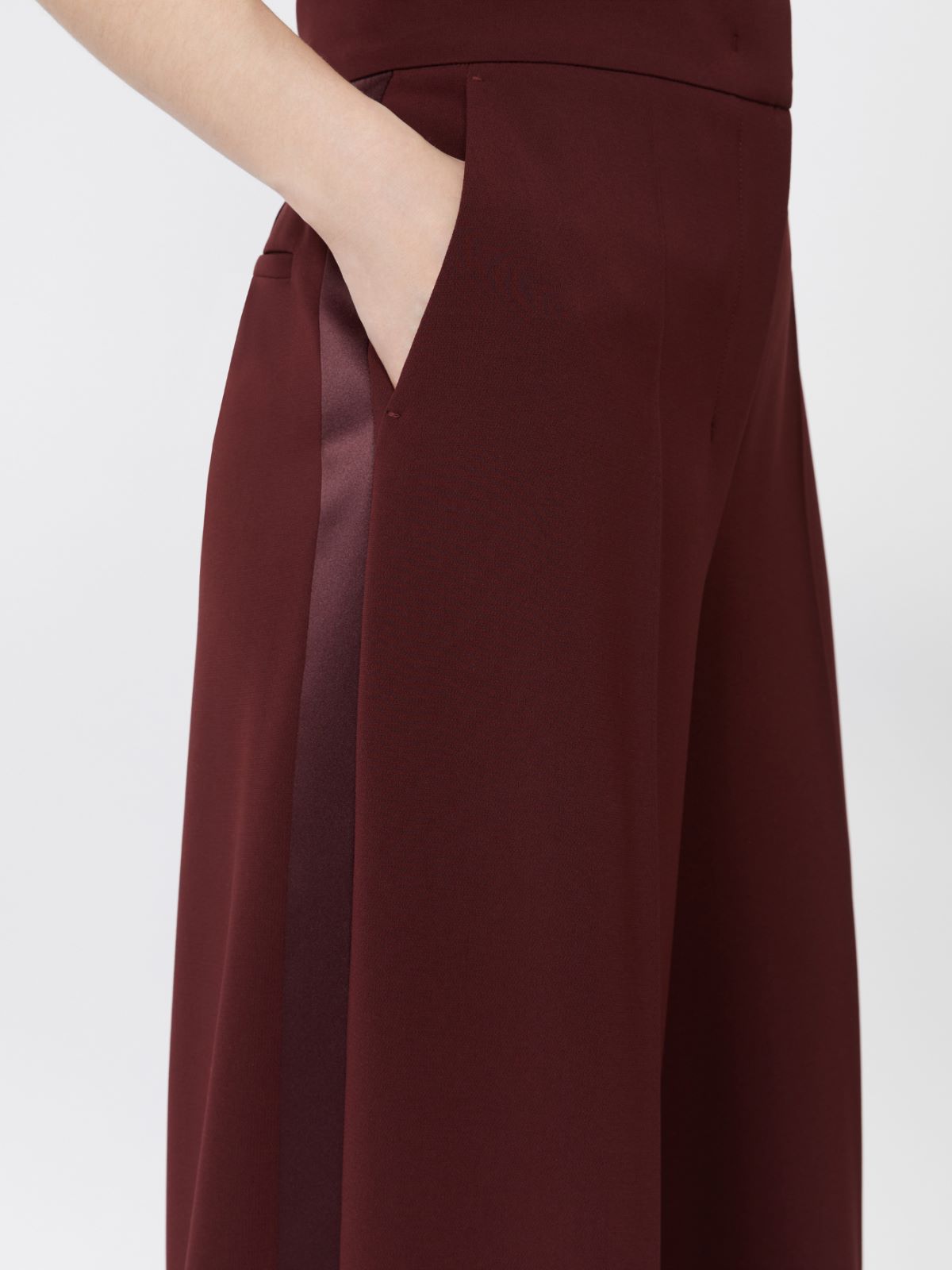 Tuxedo-style cady trousers - CHERRY - Max Mara - 4