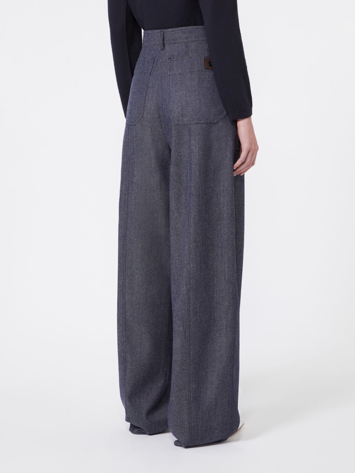 Denim-effect wool trousers - ULTRAMARINE - Max Mara - 3
