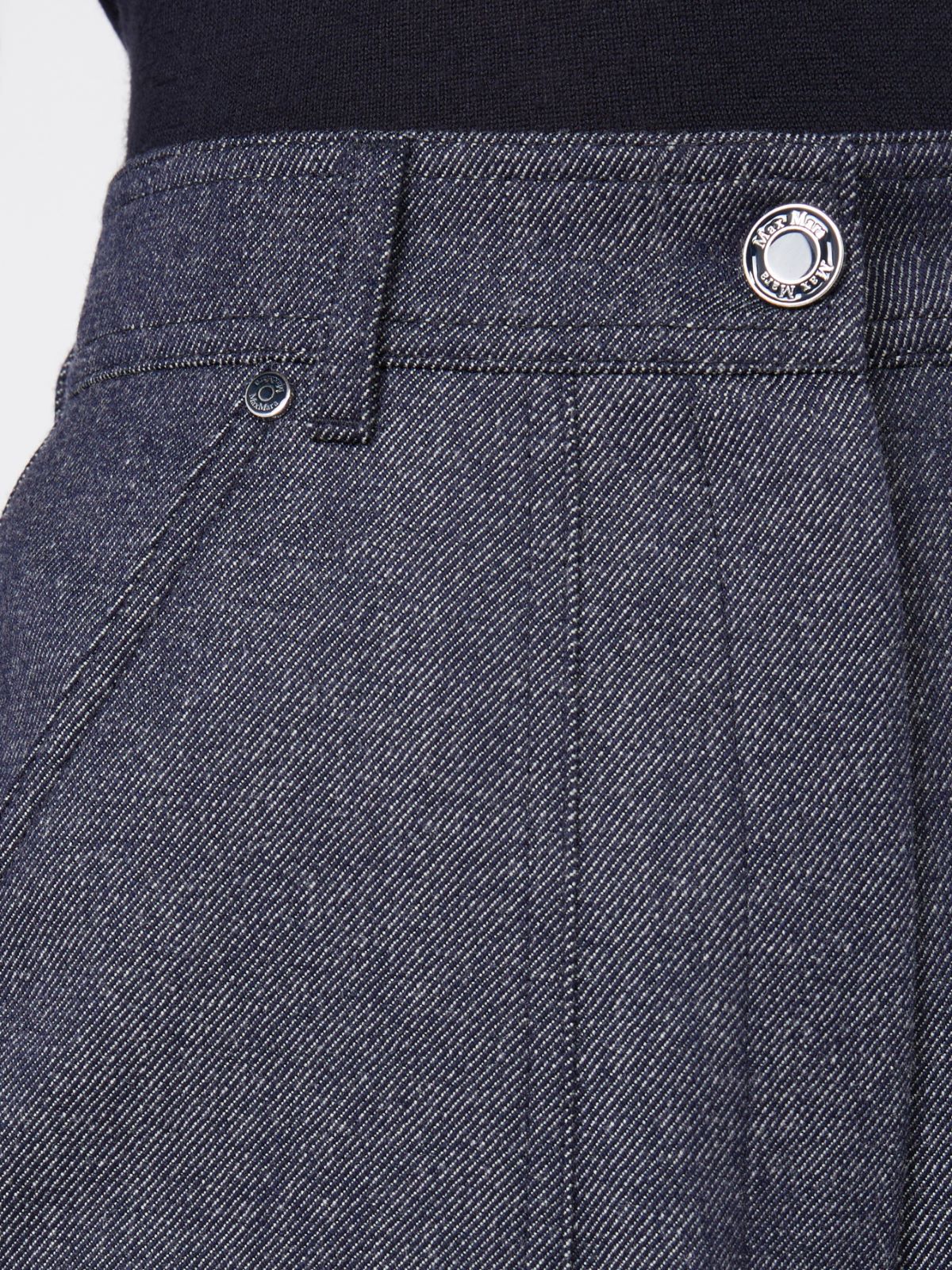 Denim-effect wool trousers - ULTRAMARINE - Max Mara - 4
