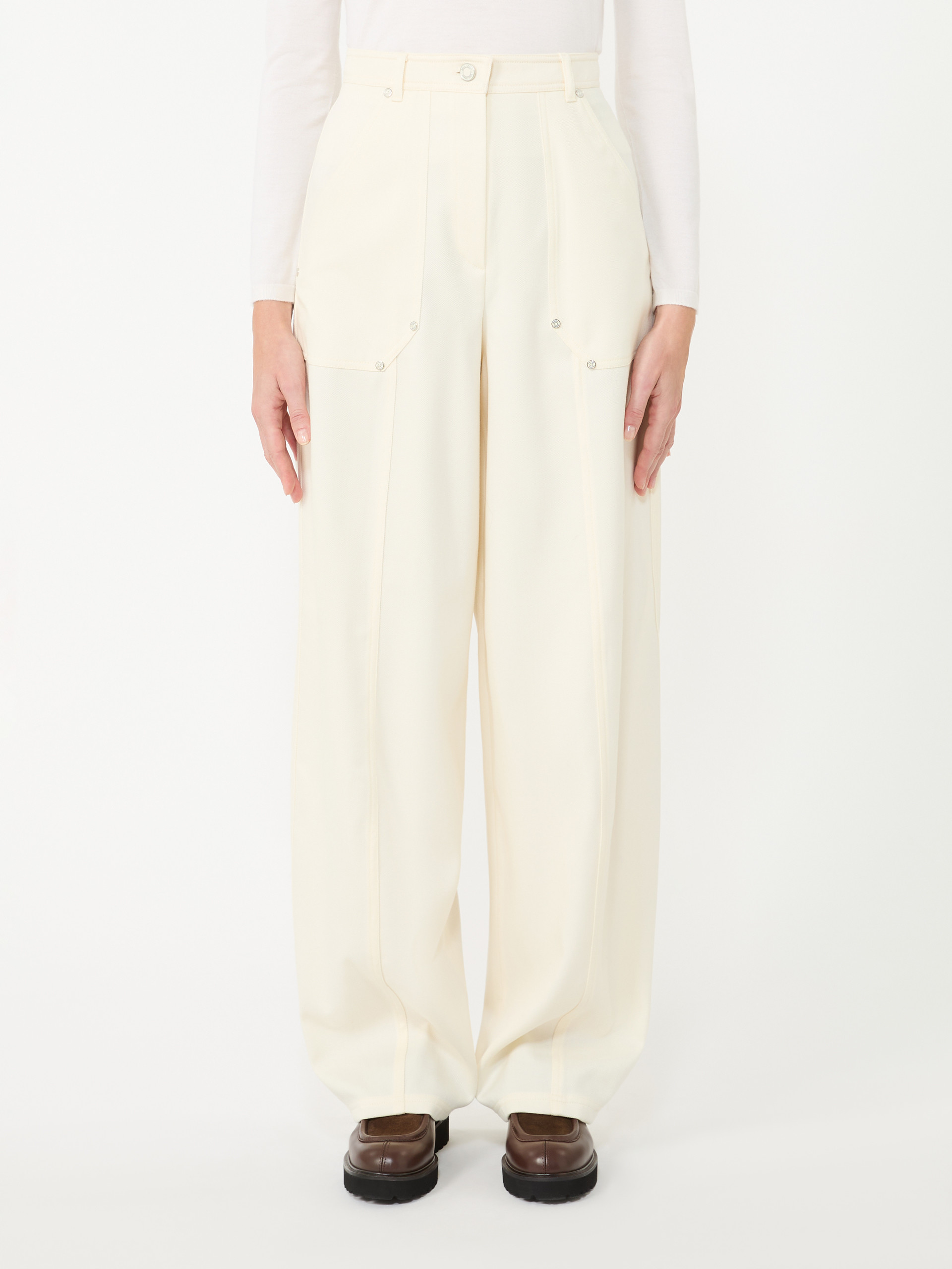 아베타이아 버진울 팬츠 - WHITE - Max Mara - 2