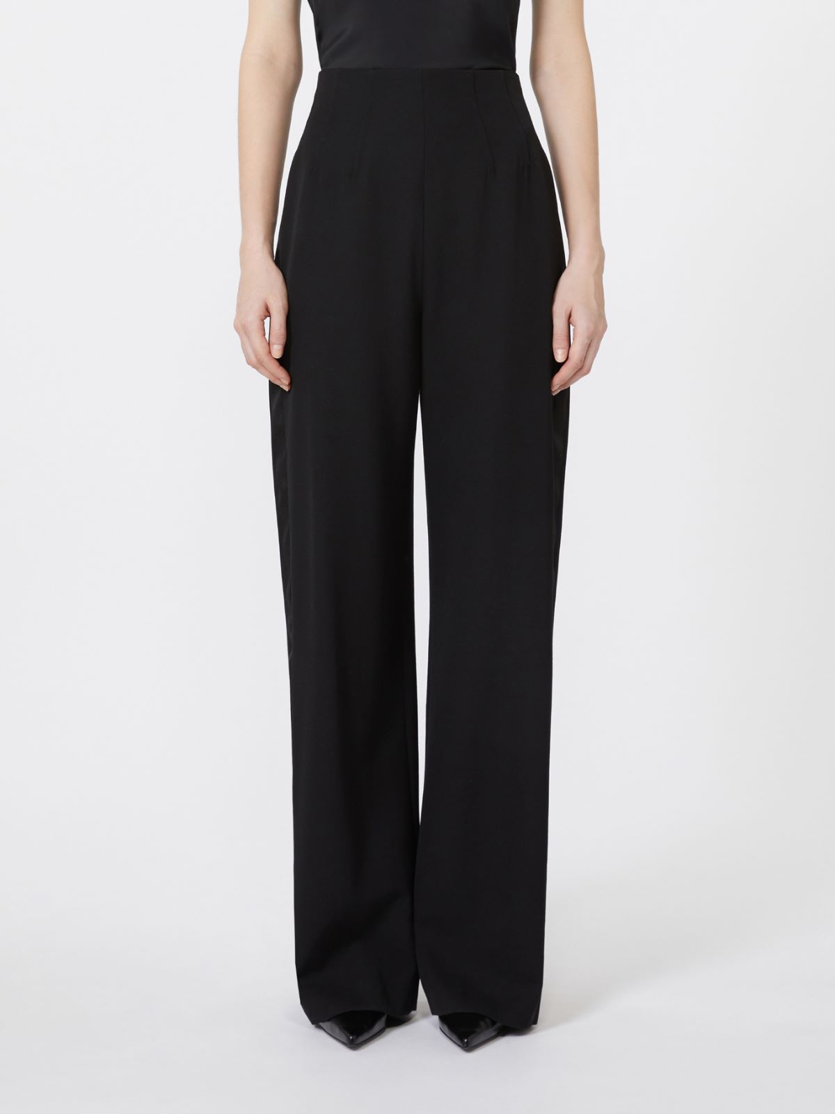 Gabardine wool trousers - BLACK - Max Mara - 2