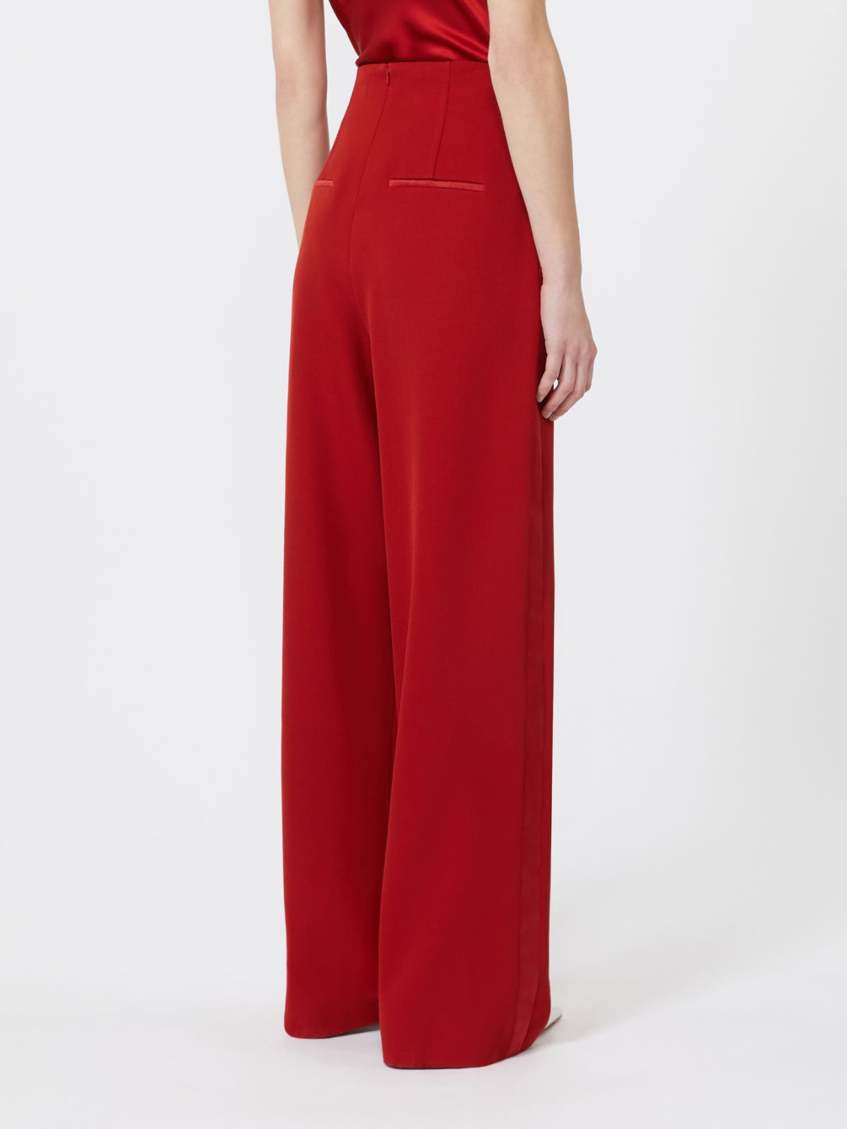 Gabardine wool trousers - RED - Max Mara - 3