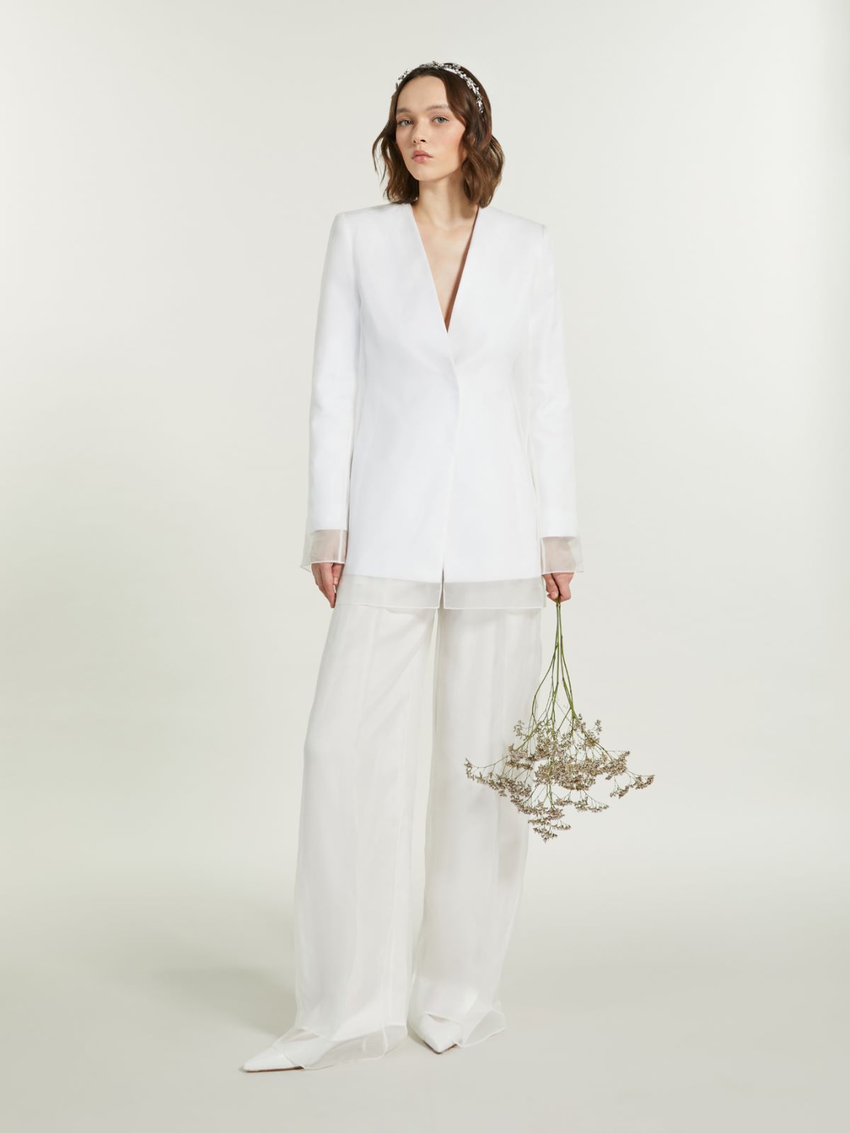 Pantalon palazzo en organza - SOIE - Max Mara - 9
