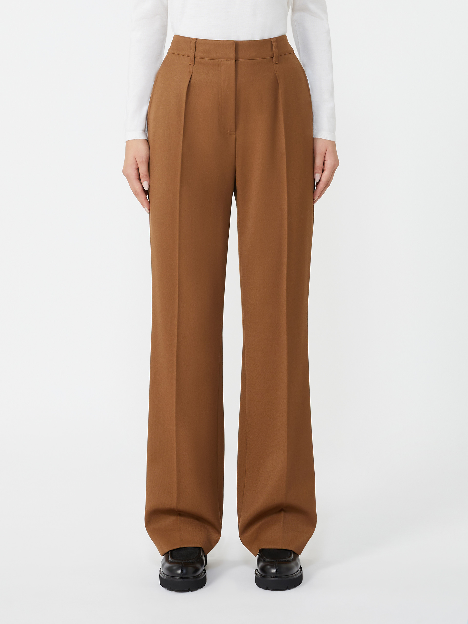 칸 버진울 팬츠 - TOBACCO - Max Mara - 2