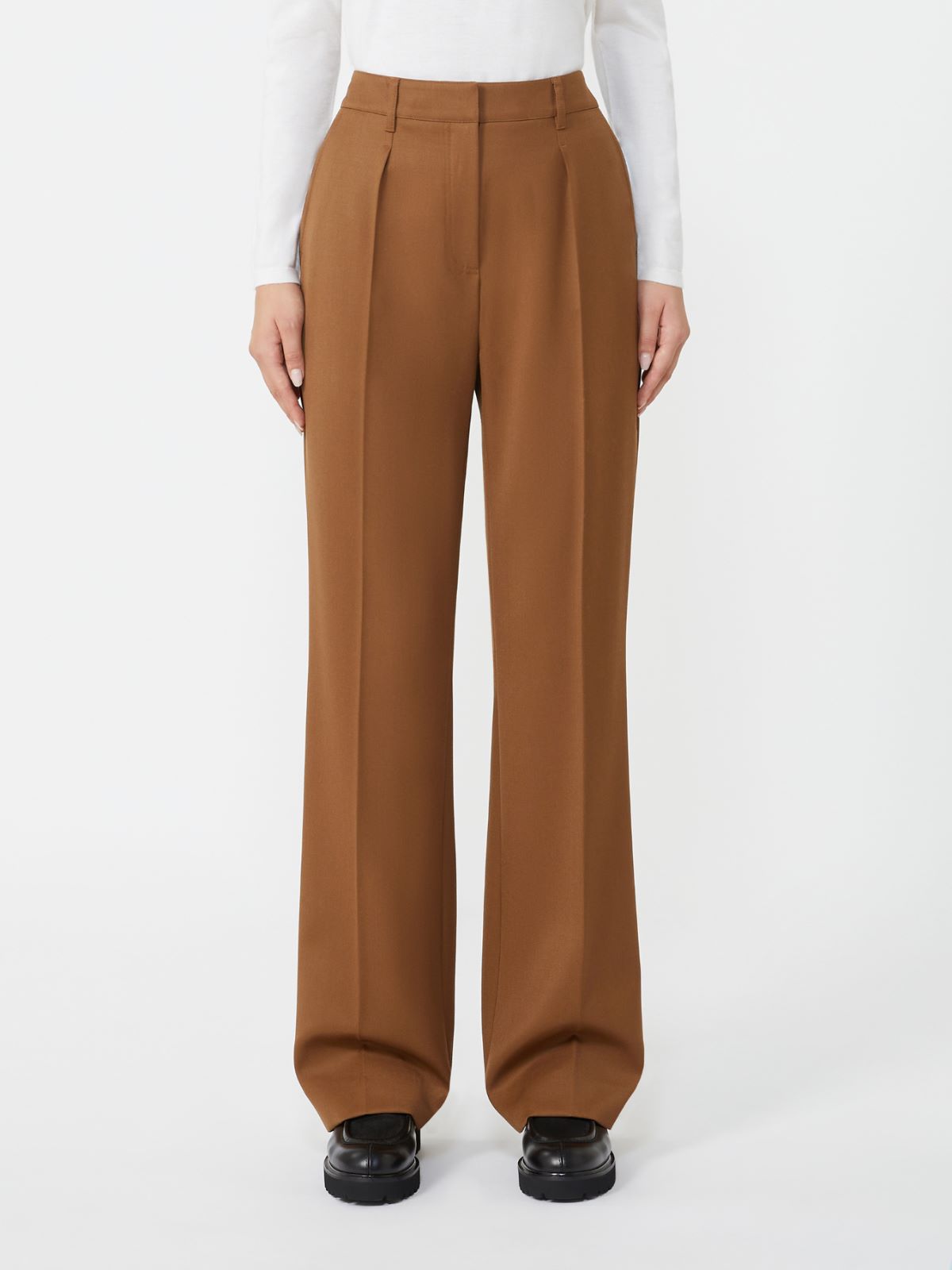 칸 버진울 팬츠 - TOBACCO - Max Mara - 4