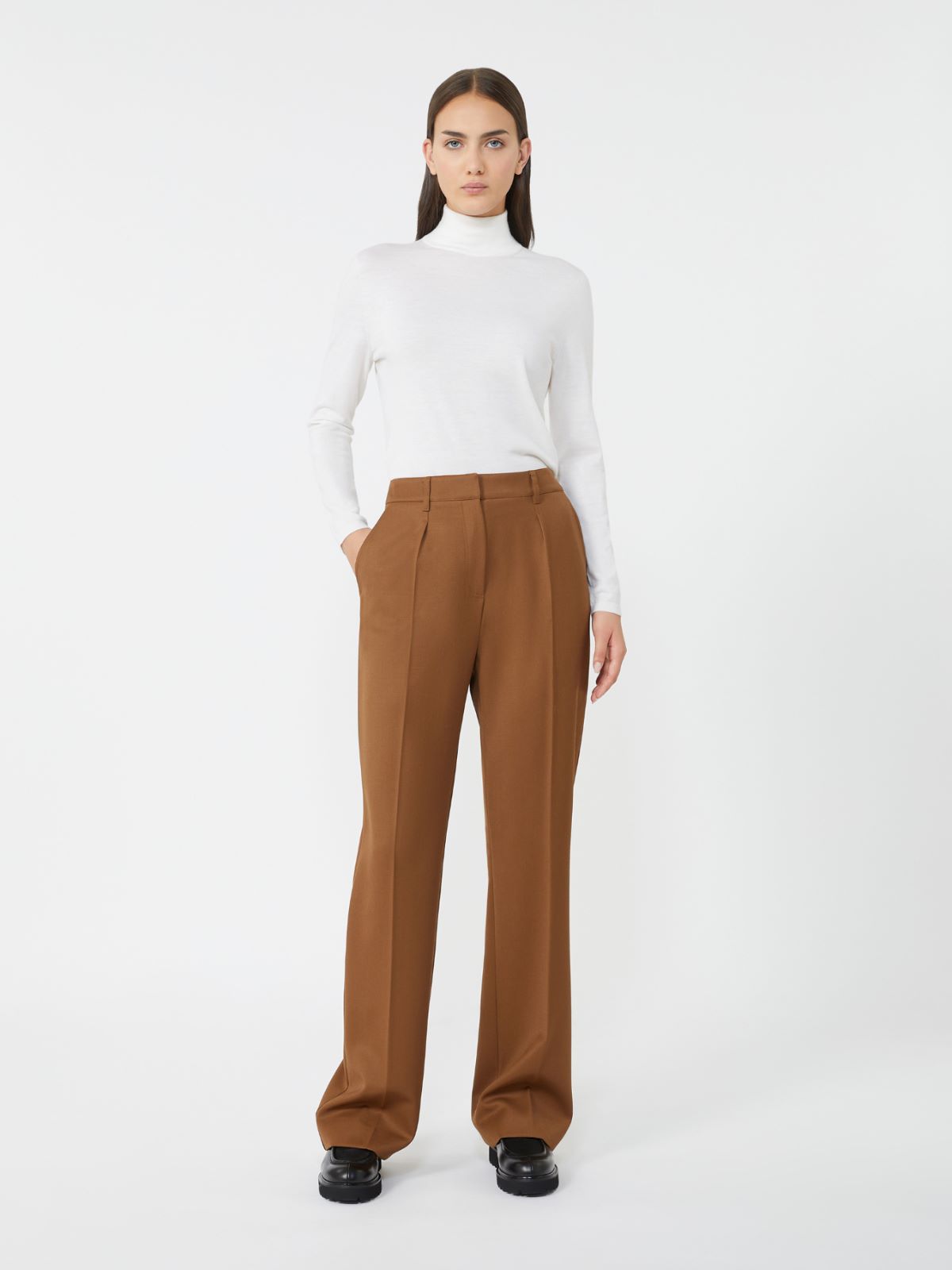 칸 버진울 팬츠 - TOBACCO - Max Mara - 4