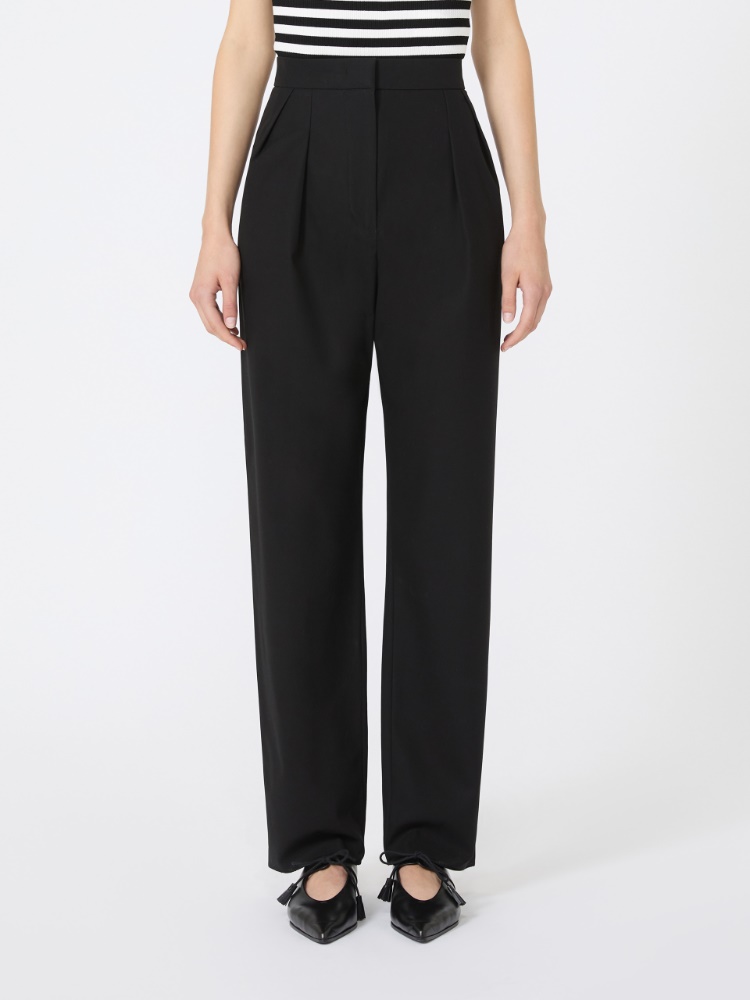 【Max Mara】[DEDE] ピュア コットン キャロットフィット パンツ デデ] ピュア コットン キャロットフィット パンツ, black