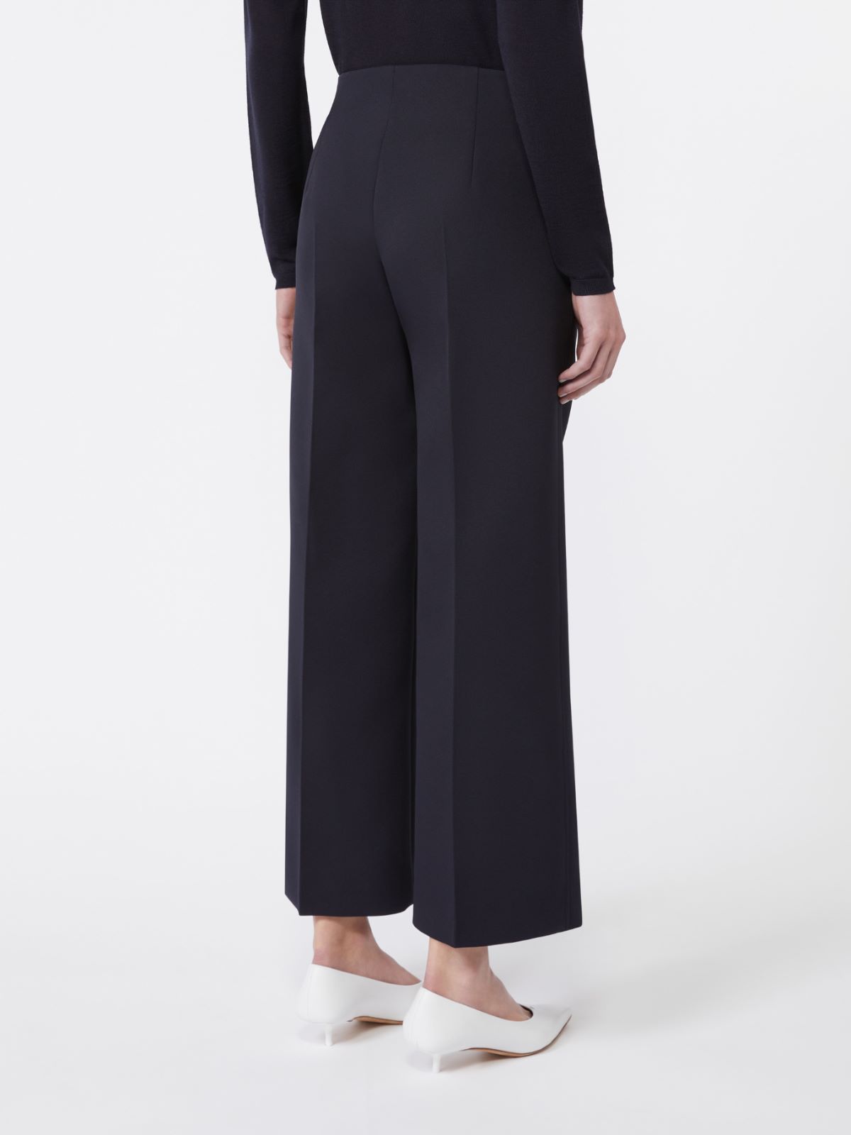 Spodnie o skróconej długości z tkaniny z efektem sprania - ULTRAMARYNA - Max Mara - 3