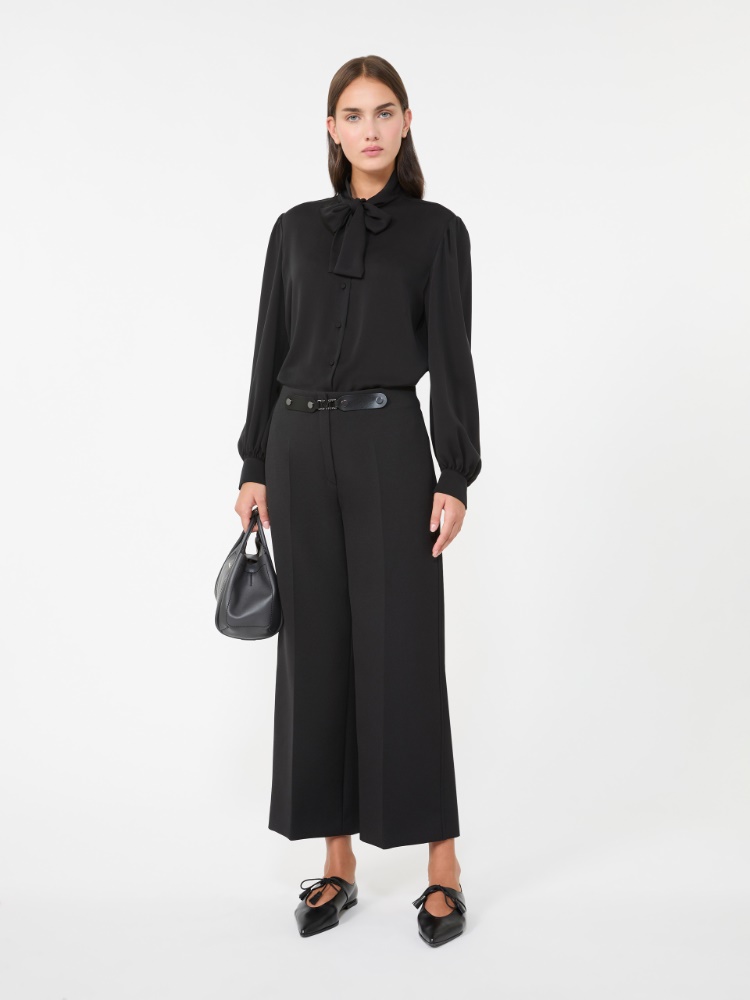 노벨라 폴리 팬츠 - BLACK - Max Mara