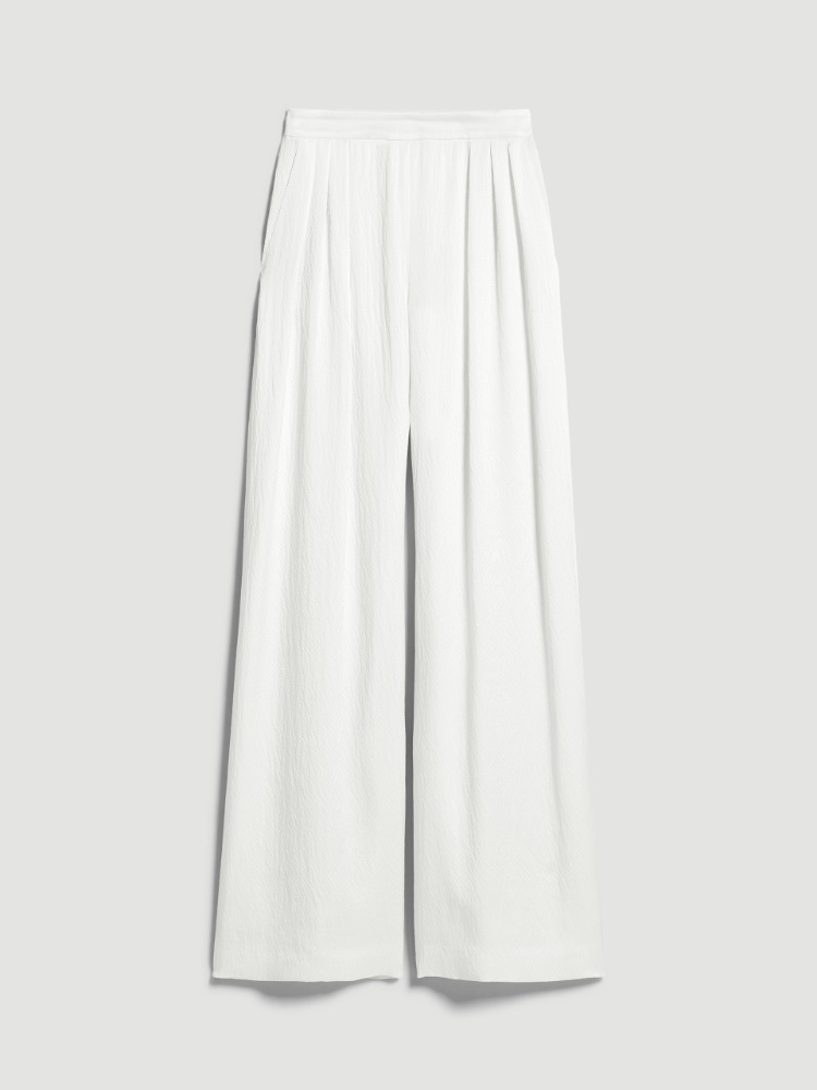Faltenhose aus Satin - WEISS - Max Mara